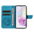 Samsung Galaxy A56 5G Swallowtail Butterfly Embossed Leather Phone Case - Blue