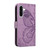 Samsung Galaxy A56 5G Swallowtail Butterfly Embossed Leather Phone Case - Purple