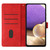 Samsung Galaxy A56 5G Triangles Embossed Leather Phone Case - Red