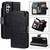 Samsung Galaxy A56 5G Tri-Fold 9-Card Wallets Leather Phone Case - Black