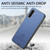 Samsung Galaxy A56 5G Twill Fabric Leather Skin Back Phone Case - Blue
