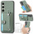 Samsung Galaxy A56 5G Wristband Kickstand Wallet Back Phone Case with Tool Knife - Green
