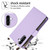 Samsung Galaxy A56 5G YM016 Rhombic Zipper Card Wallet Leather Phone Case with Lanyard - Light Purple