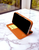 Piel Frama 532 Orange Folio Style Magnetic Leather Case for iPhone Air