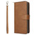 Samsung Galaxy S25 FE 5G 9-Card Slots Zipper Wallet Bag Leather Phone Case - Brown