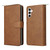 Samsung Galaxy S25 FE 5G 9-Card Slots Zipper Wallet Bag Leather Phone Case - Brown