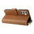 Samsung Galaxy S25 FE 5G 9-Card Slots Zipper Wallet Bag Leather Phone Case - Brown