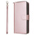 Samsung Galaxy S25 FE 5G 9-Card Slots Zipper Wallet Bag Leather Phone Case - Rose Gold