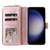 Samsung Galaxy S25 FE 5G 9-Card Slots Zipper Wallet Bag Leather Phone Case - Rose Gold