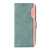 Samsung Galaxy S25 FE 5G ABEEL Color Block Magnetic RFID Leather Phone Case - Cyan-Pink