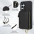 Samsung Galaxy S25 FE 5G AwQuer 2 in 1 Crossbody Zipper Wallet Leather Back Phone Case - Black