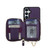 Samsung Galaxy S25 FE 5G AwQuer 2 in 1 Crossbody Zipper Wallet Leather Back Phone Case - Dark Purple