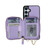 Samsung Galaxy S25 FE 5G AwQuer 2 in 1 Crossbody Zipper Wallet Leather Back Phone Case - Light Purple