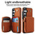 Samsung Galaxy S25 FE 5G AwQuer Crossbody Zipper Wallet Rhombic Leather Back Phone Case - Brown