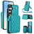 Samsung Galaxy S25 FE 5G AwQuer Crossbody Zipper Wallet Rhombic Leather Back Phone Case - Green