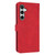 Samsung Galaxy S25 FE 5G AZNS Skin Feel Calf Texture Flip Leather Phone Case - Red