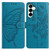 Samsung Galaxy S25 FE 5G Butterfly Flutter Pattern Embossed Leather Phone Case - Blue