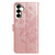 Samsung Galaxy S25 FE 5G Butterfly Flutter Pattern Embossed Leather Phone Case - Rose Gold