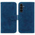 Samsung Galaxy S25 FE 5G Butterfly Rose Embossed Leather Phone Case - Blue