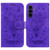 Samsung Galaxy S25 FE 5G Butterfly Rose Embossed Leather Phone Case - Purple