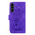 Samsung Galaxy S25 FE 5G Butterfly Rose Embossed Leather Phone Case - Purple