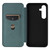 Samsung Galaxy S25 FE 5G Carbon Fiber Texture Flip Leather Phone Case - Green