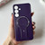 Samsung Galaxy S25 FE 5G Carbon Fiber Texture MagSafe Phone Case with Holder - Purple
