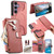 Samsung Galaxy S25 FE 5G CaseNeo MagSafe RFID Anti-theft Zipper Wallet Retro Leather Phone Case - Pink