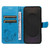 Samsung Galaxy S25 FE 5G Cat and Bee Embossed Flip Leather Phone Case - Blue