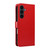 Samsung Galaxy S25 FE 5G Cat and Bee Embossed Flip Leather Phone Case - Red
