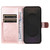 Samsung Galaxy S25 FE 5G Cat and Bee Embossed Flip Leather Phone Case - Rose Gold