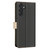 Samsung Galaxy S25 FE 5G Color Matching RFID Anti-theft Leather Phone Case - Black