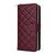 Samsung Galaxy S25 FE 5G Crossbody Rhombic Zipper Tower Buckle Leather Phone Case with Lanyard - Wine Red