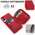 Samsung Galaxy S25 FE 5G Crossbody Zipper RFID Card Bag Phone Case - Red