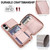 Samsung Galaxy S25 FE 5G Crossbody Zipper RFID Card Bag Phone Case - Rose Gold