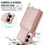 Samsung Galaxy S25 FE 5G Crossbody Zipper RFID Card Bag Phone Case - Rose Gold