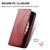 Samsung Galaxy S25 FE 5G Cubic Grid Calf Texture Magnetic Leather Phone Case - Red