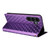 Samsung Galaxy S25 FE 5G Cubic Grid Texture Flip Leather Phone Case - Purple