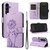 Samsung Galaxy S25 FE 5G Dandelion Embossed Pattern Flip Leather Phone Case - Purple