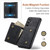 Samsung Galaxy S25 FE 5G DG.MING M1 Series 3-Fold Multi Card Wallet + Magnetic Phone Case - Black