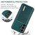 Samsung Galaxy S25 FE 5G DG.MING M1 Series 3-Fold Multi Card Wallet + Magnetic Phone Case - Green