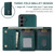 Samsung Galaxy S25 FE 5G DG.MING M1 Series 3-Fold Multi Card Wallet + Magnetic Phone Case - Green
