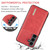 Samsung Galaxy S25 FE 5G DG.MING M1 Series 3-Fold Multi Card Wallet + Magnetic Phone Case - Red