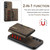 Samsung Galaxy S25 FE 5G DG.MING M2 Series 3-Fold Multi Card Bag + Magnetic Phone Case - Coffee