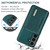 Samsung Galaxy S25 FE 5G DG.MING M2 Series 3-Fold Multi Card Bag + Magnetic Phone Case - Green