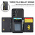 Samsung Galaxy S25 FE 5G DG.MING M5 Series Zip RFID Multi Card Detachable Leather Phone Case - Black