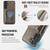 Samsung Galaxy S25 FE 5G DG.MING M5 Series Zip RFID Multi Card Detachable Leather Phone Case - Coffee