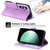 Samsung Galaxy S25 FE 5G Dierfeng Dream Line TPU Hybrid PU Leather Phone Case - Purple
