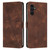 Samsung Galaxy S25 FE 5G Dream Triangle Leather Phone Case with Lanyard - Brown