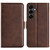 Samsung Galaxy S25 FE 5G Dual-side Magnetic Buckle Horizontal Flip Leather Phone Case - Brown